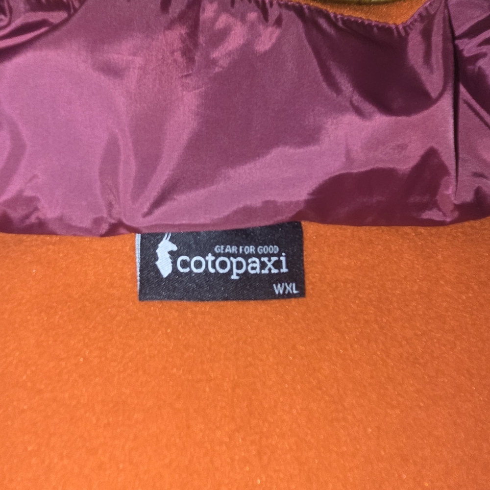 Cotopaxi Orange Fleece Jacket with Purple Accents - Picture 3 of 4